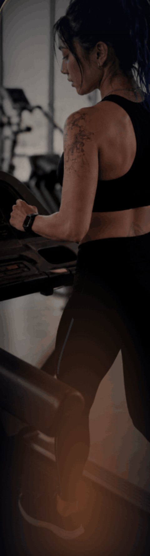 Running on a treadmill