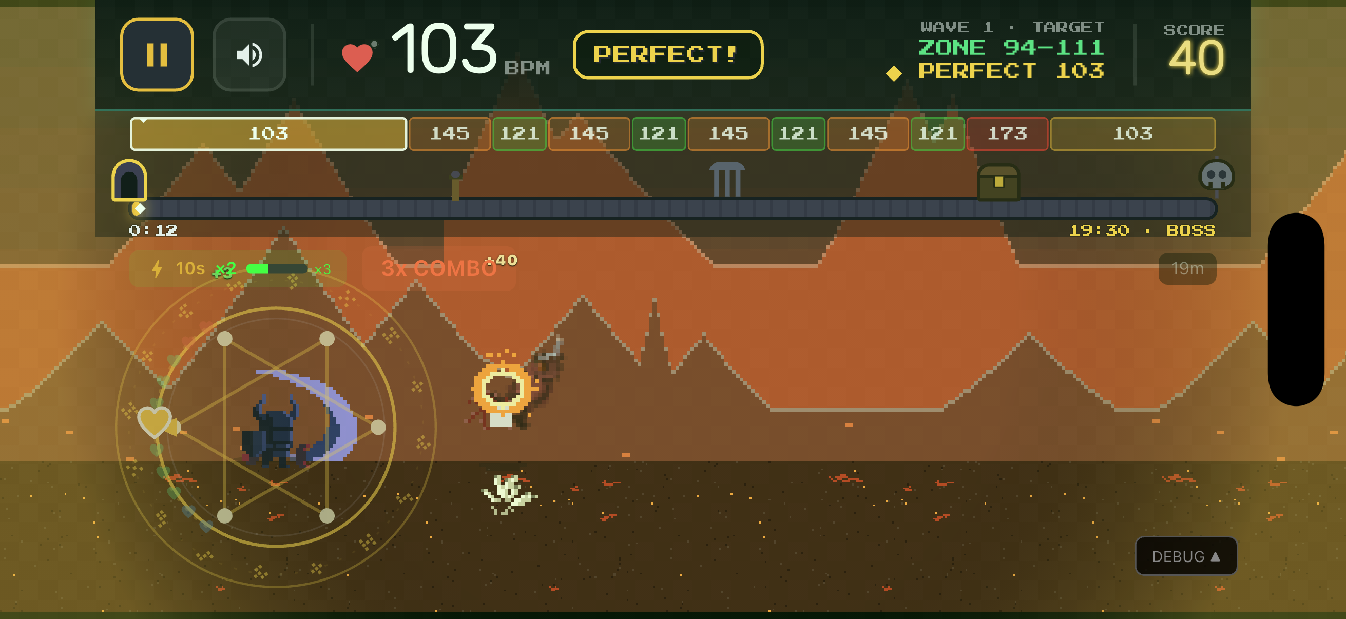 In game combat: live heart rate drives a combo in a molten dungeon