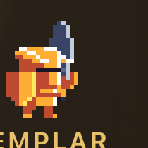 Monk class pixel art portrait